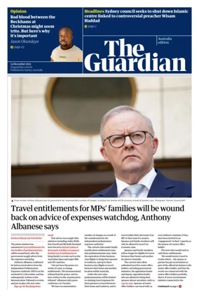 Cover of The Guardian Australia