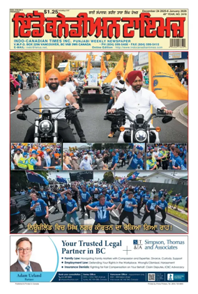 Cover of Indo-Canadian Times