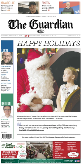 Cover of The Guardian (Charlottetown)