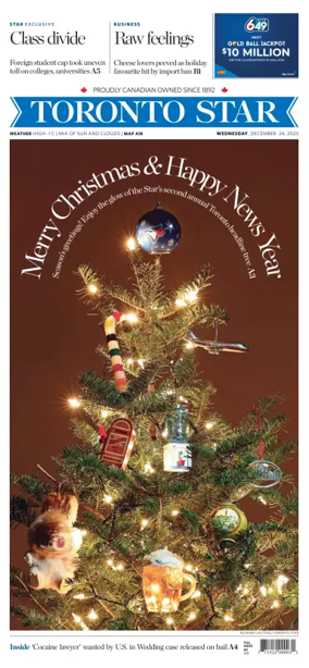 Cover of Toronto Star