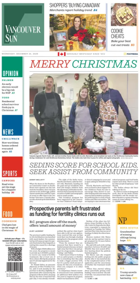 Cover of Vancouver Sun