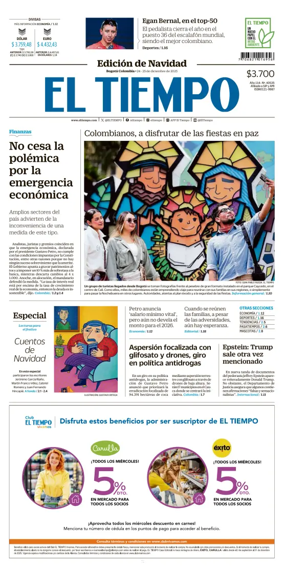 Cover of El Tiempo (Bogota)