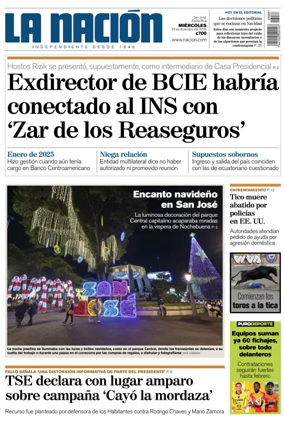 Cover of La Nacion (Costa Rica)