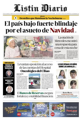 Cover of Listin Diario