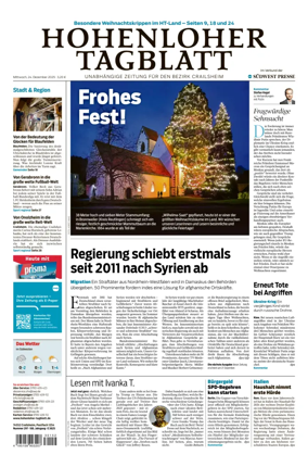 Cover of Hohenloher Tagblatt