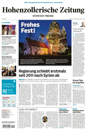 Cover of Hohenzollerische Zeitung