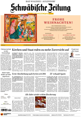 Cover of Schwabische Zeitung (Bad Waldsee / Aulendorf)