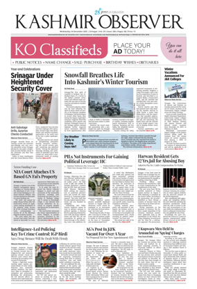 Cover of Kashmir Observer