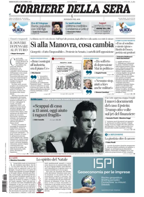 Cover of Corriere della Sera 