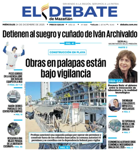 Cover of El Debate de Mazatlan