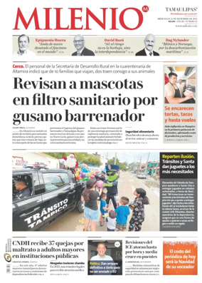 Cover of Milenio Tamaulipas