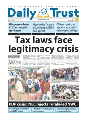 Cover of Daily Trust