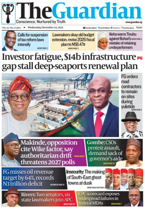 Cover of The Guardian Nigeria