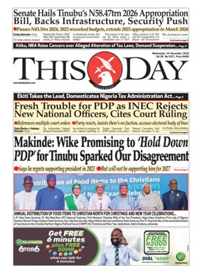 Cover of THISDAY