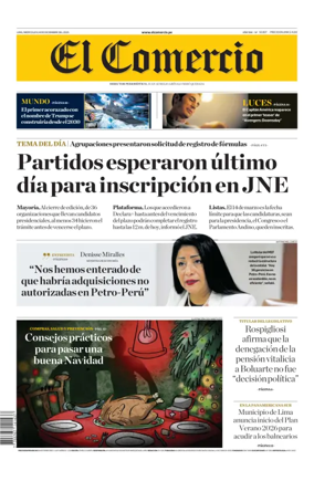 Cover of Diario El Comercio