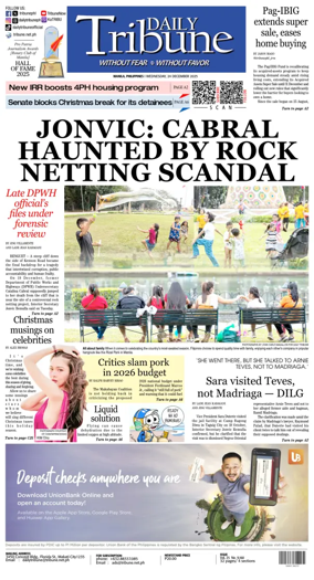 Cover of Daily Tribune (Philippines)