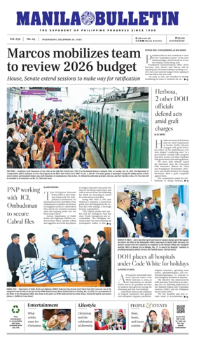 Cover of Manila Bulletin