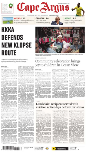 Cover of Cape Argus (PM Edition)