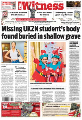 Cover of The Witness (South Africa)