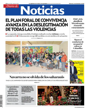 Cover of Diario de Noticias (Spain)