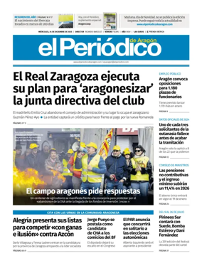 Cover of El Periódico Aragón