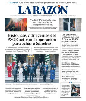 Cover of La Razon (Cataluna)