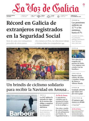 Cover of La Voz de Galicia (Arousa)