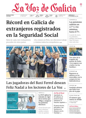 Cover of La Voz de Galicia (Ferrol)