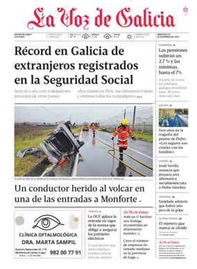 Cover of La Voz de Galicia (Monforte)