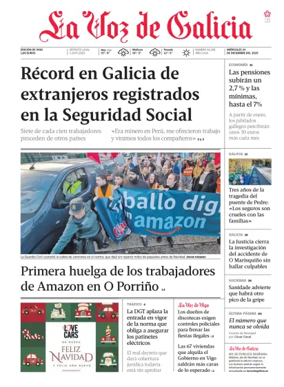 Cover of La Voz de Galicia (Vigo)