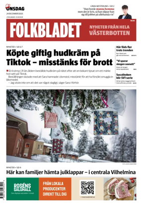 Cover of Folkbladet Vasterbotten