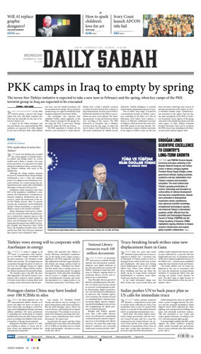 Cover of Daily Sabah (Turkey)