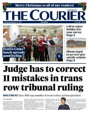 Cover of The Courier & Advertiser (Fife Edition)