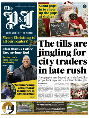 Cover of The Press and Journal (Aberdeenshire)