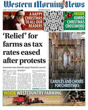 Cover of Western Morning News