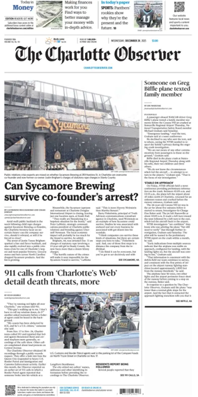 Cover of The Charlotte Observer