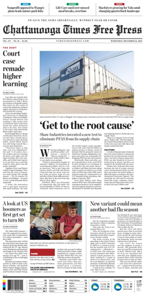 Cover of Chattanooga Times Free Press