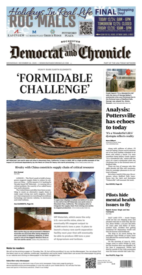 Cover of Democrat and Chronicle