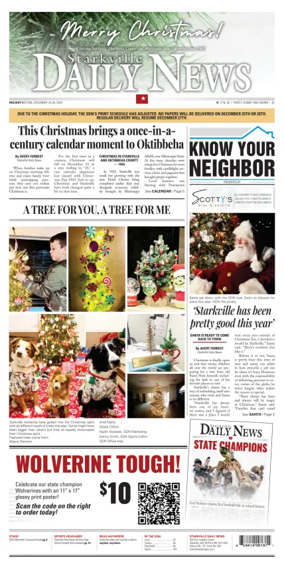 Cover of Starkville Daily News