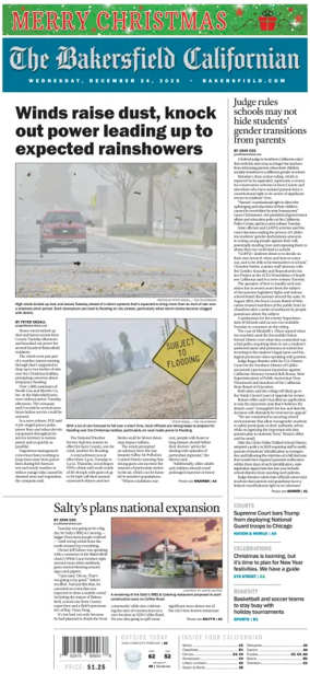 Cover of The Bakersfield Californian