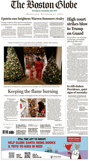 Cover of The Boston Globe