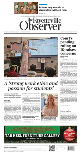 Cover of The Fayetteville Observer