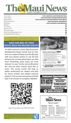Cover of The Maui News