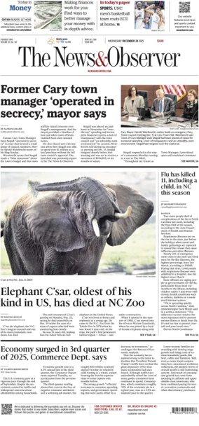 Cover of The News & Observer