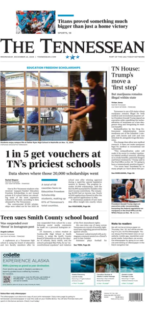 Cover of The Tennessean