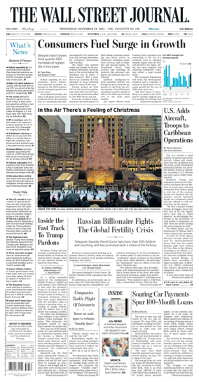Cover of The Wall Street Journal