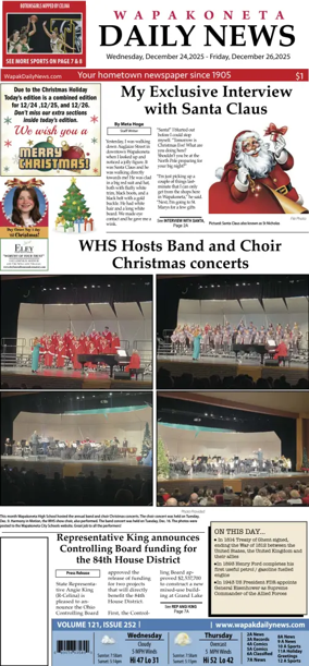 Cover of Wapakoneta Daily News