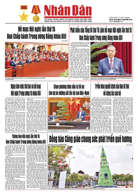 Cover of Nhan Dan newspaper