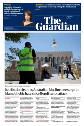Cover of The Guardian Australia