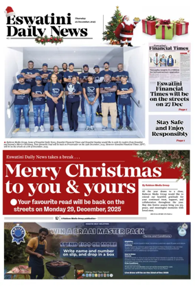 Cover of Eswatini Daily News